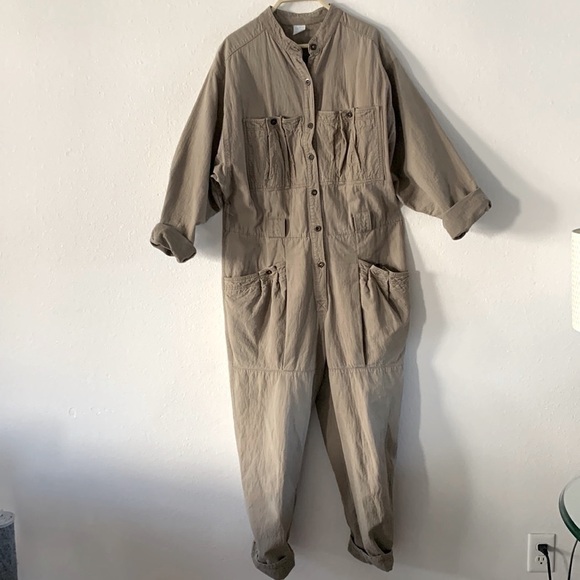 UTILITY Women’s Long Sleeves Overall Oversized Jumpsuit onesie romper - Picture 1 of 13